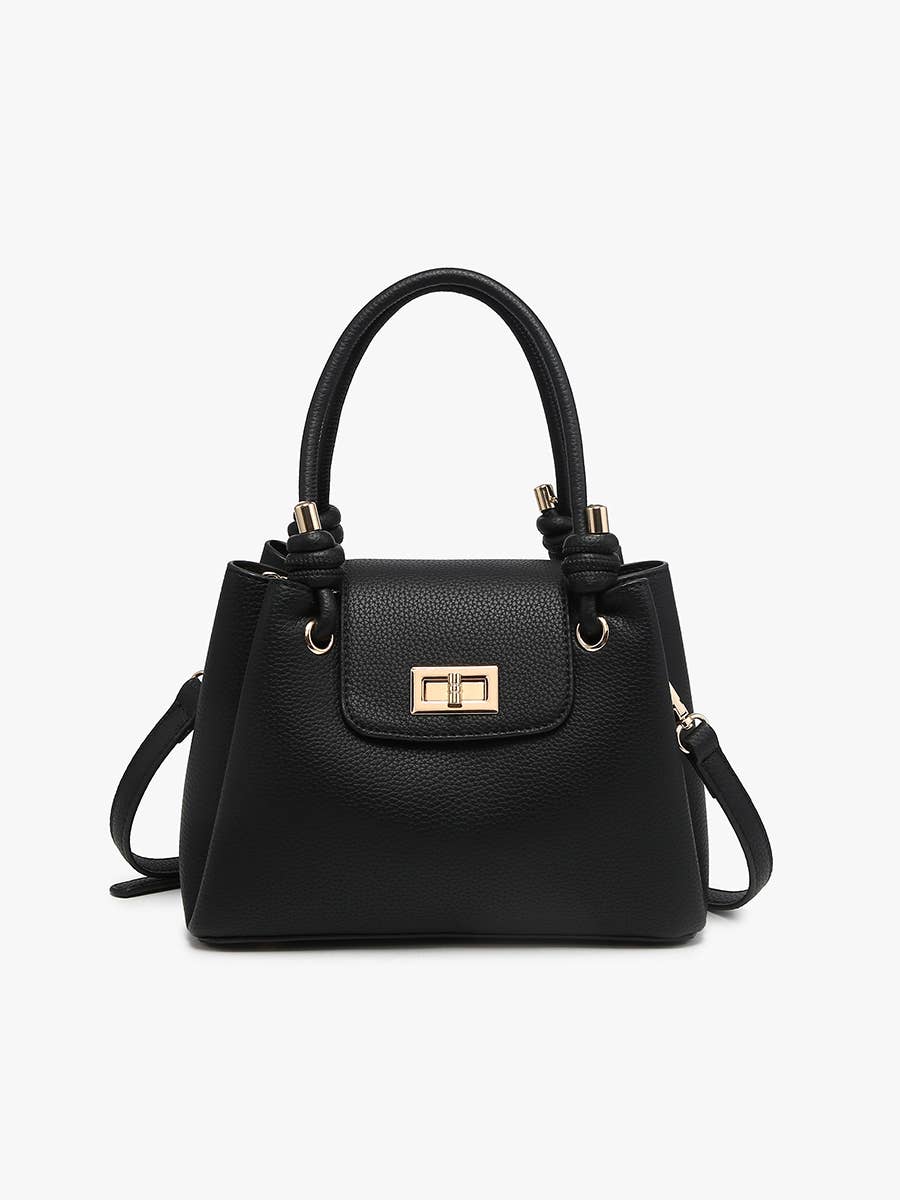 Zoey Satchel w/ Twist-Lock Closure - Handbags - - - Azil Boutique