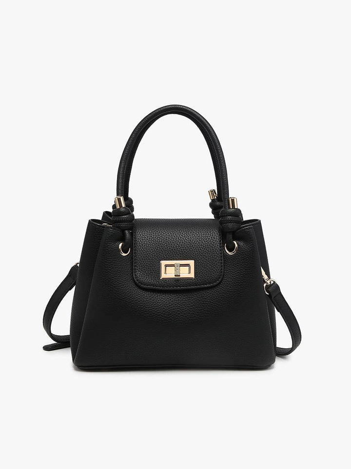 Zoey Satchel w/ Twist-Lock Closure - Handbags - - - Azil Boutique