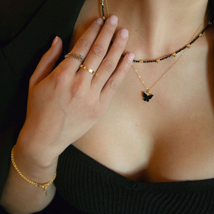 Black Butterfly Necklace - Necklaces -  -  - Azil Boutique