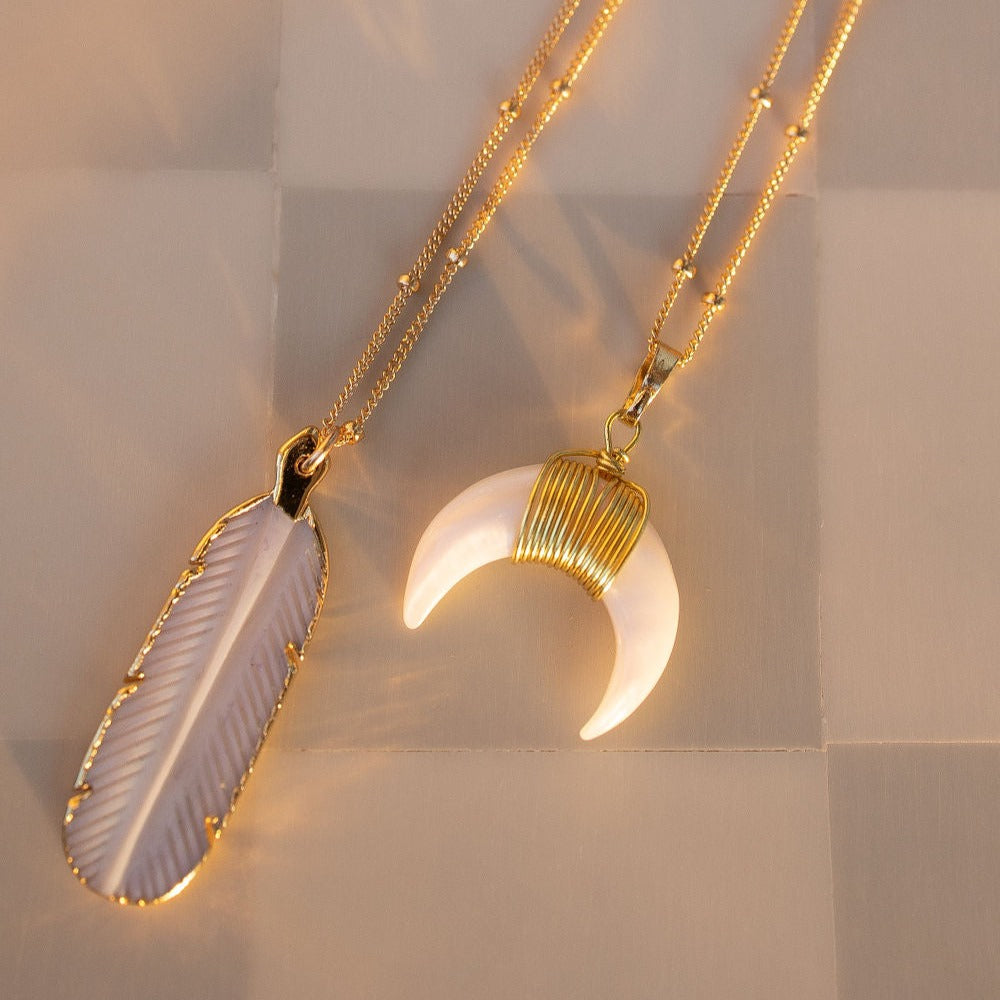 SALE - Horn Wirewrap Necklace - Necklaces -  -  - Azil Boutique