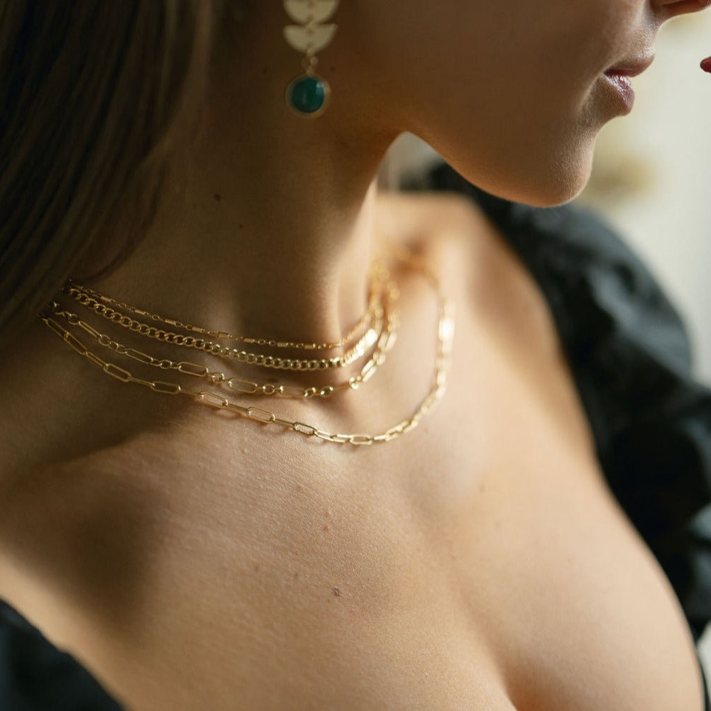 Oval Link Chain Necklace - Necklaces -  -  - Azil Boutique