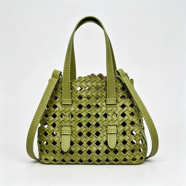 Mini Woven Cutout Handbag