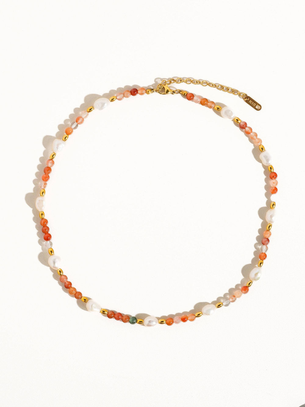 18K Non Tarnish Bohemian Rose Pearl and Bead Necklace - - Joséphine-Rose - Joséphine-Rose - Azil Boutique