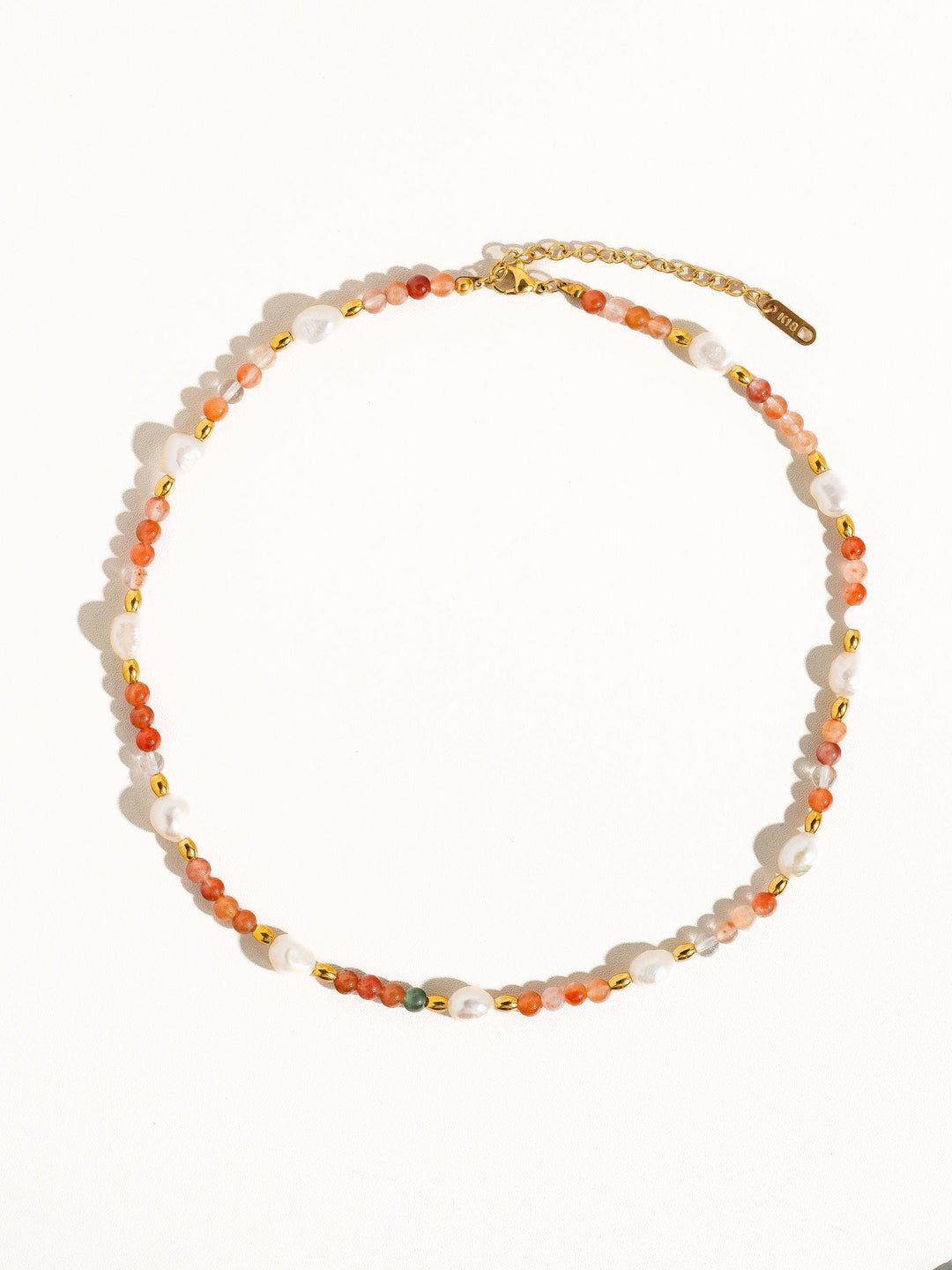 18K Non Tarnish Bohemian Rose Pearl and Bead Necklace - - Joséphine-Rose - Joséphine-Rose - Azil Boutique