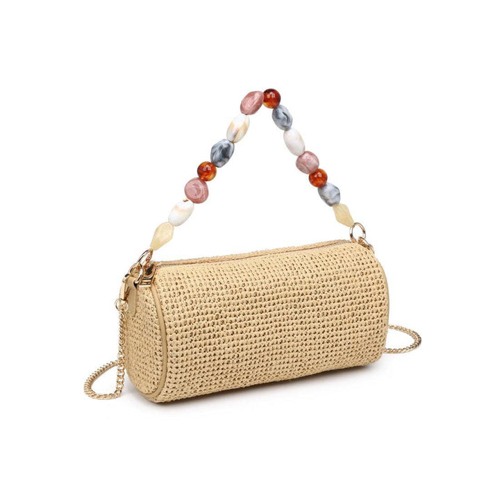 Rachel Beaded Handle Barrel Handbag