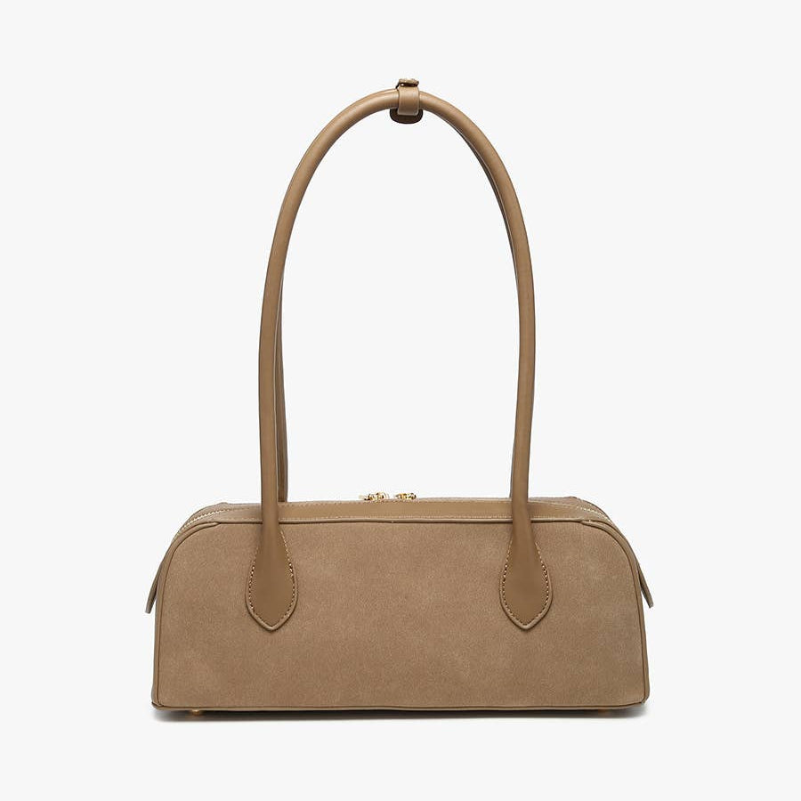Jonava Faux Suede Structured Shoulder Bag - Handbags - - - Azil Boutique