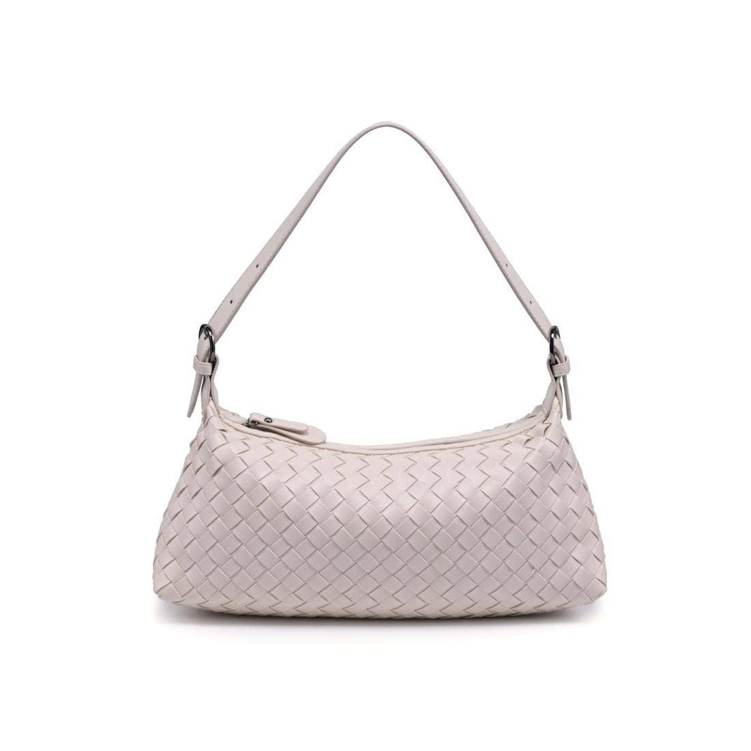 Audrey Woven Baguette Shoulder Bag