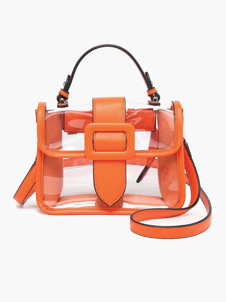Toni Clear Flapover Stadium Purse