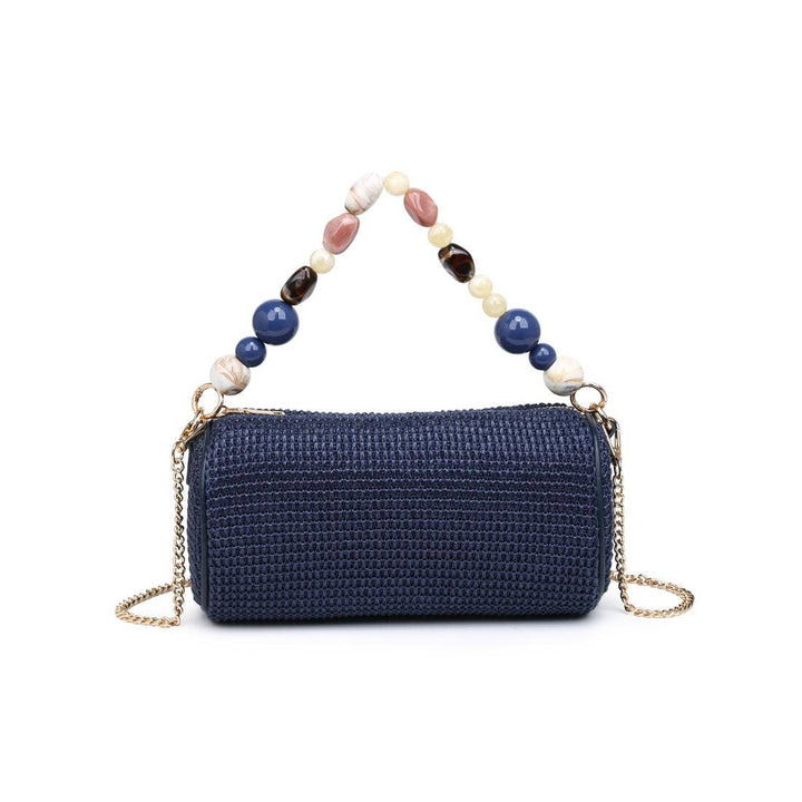 Rachel Beaded Handle Barrel Handbag