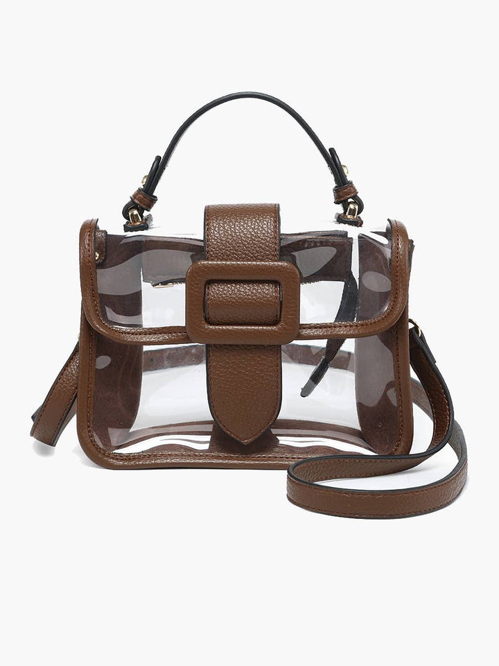 Toni Clear Flapover Stadium Purse