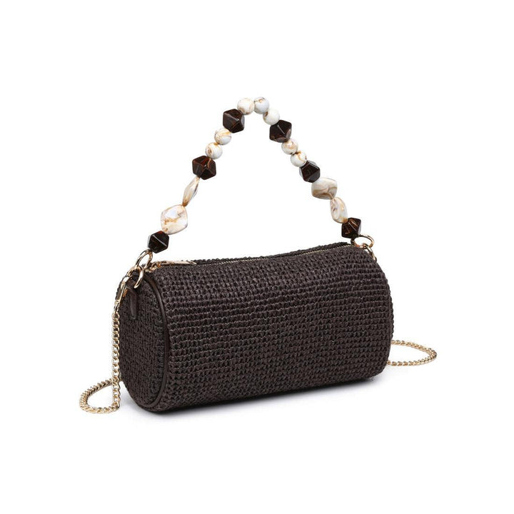 Rachel Beaded Handle Barrel Handbag