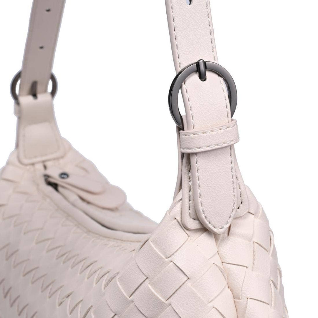 Audrey Woven Baguette Shoulder Bag