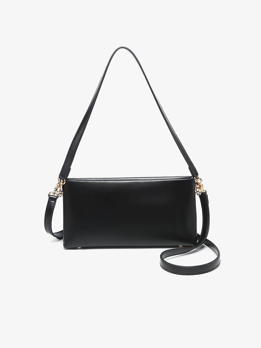 Brooklyn Rectangular Baguette Shoulder Bag - Handbags - Black - Black - Azil Boutique