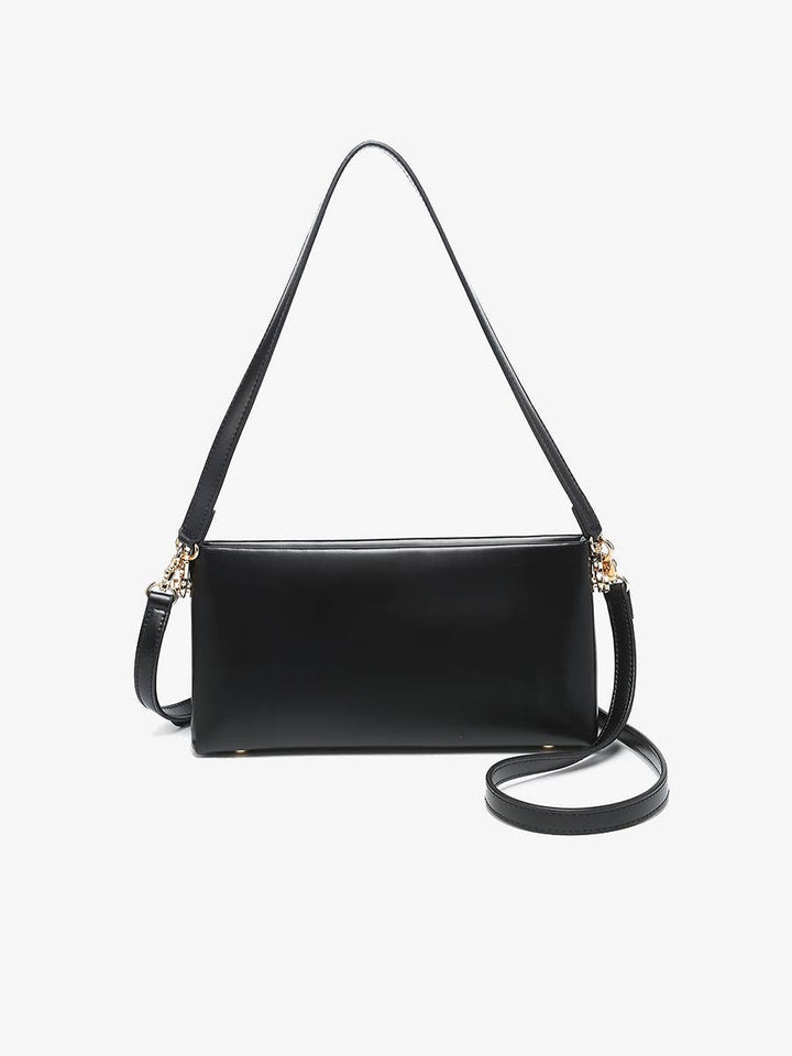 Brooklyn Rectangular Baguette Shoulder Bag - Handbags - Black - Black - Azil Boutique