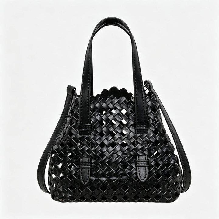 Mini Woven Cutout Handbag