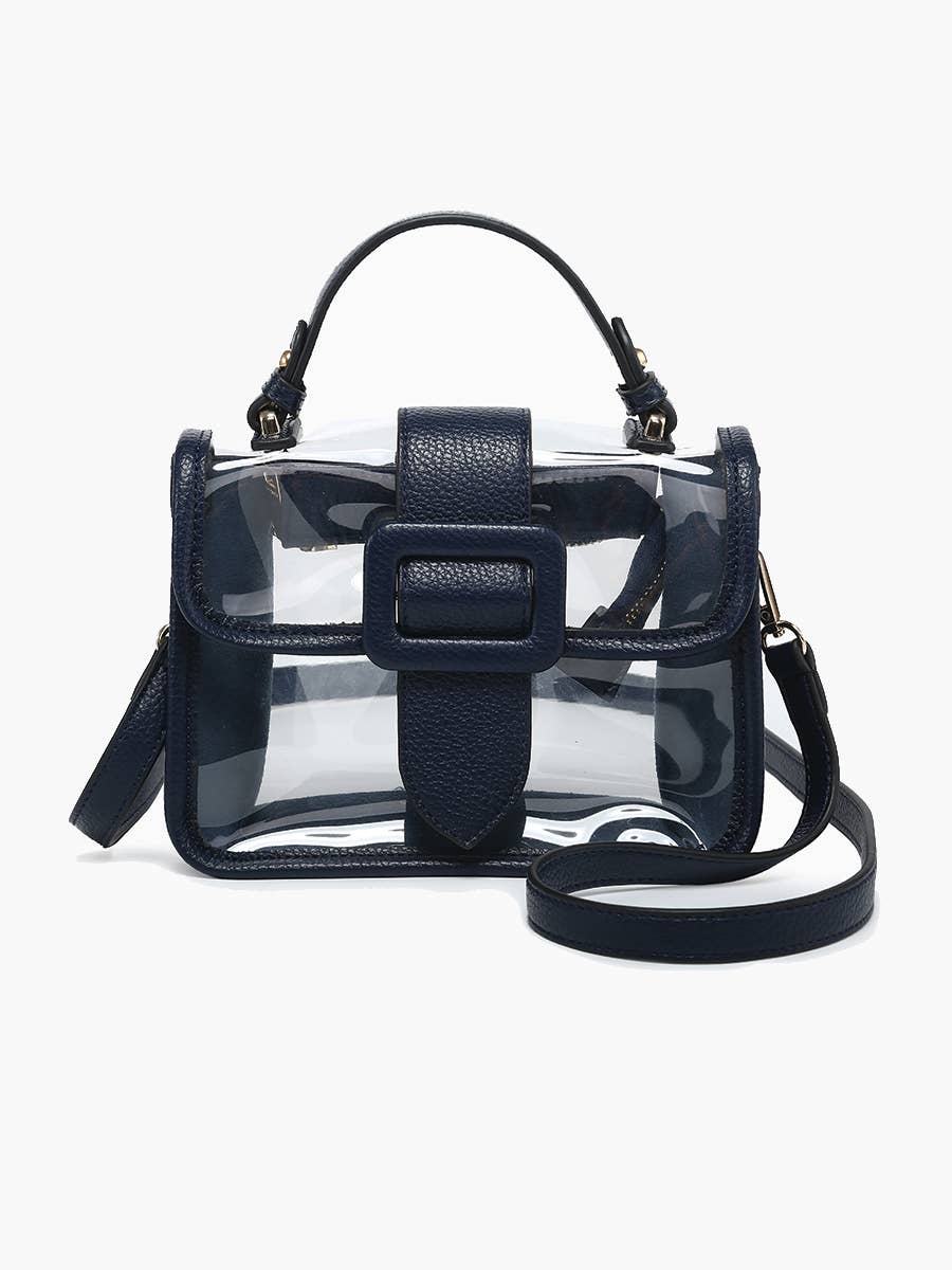 Toni Clear Flapover Stadium Purse