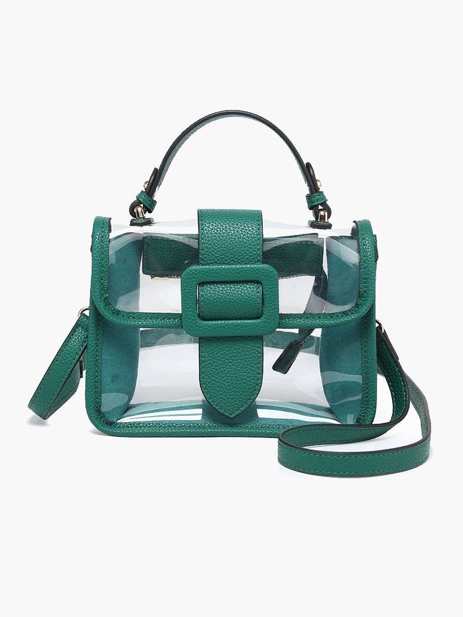 Toni Clear Flapover Stadium Purse