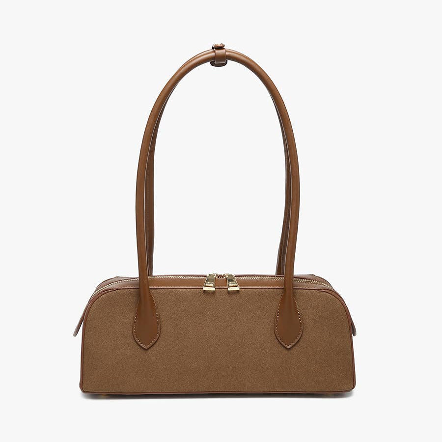 Jonava Faux Suede Structured Shoulder Bag - Handbags - - - Azil Boutique