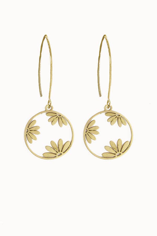 Daisy Dangle Earrings - Earrings - - - Azil Boutique