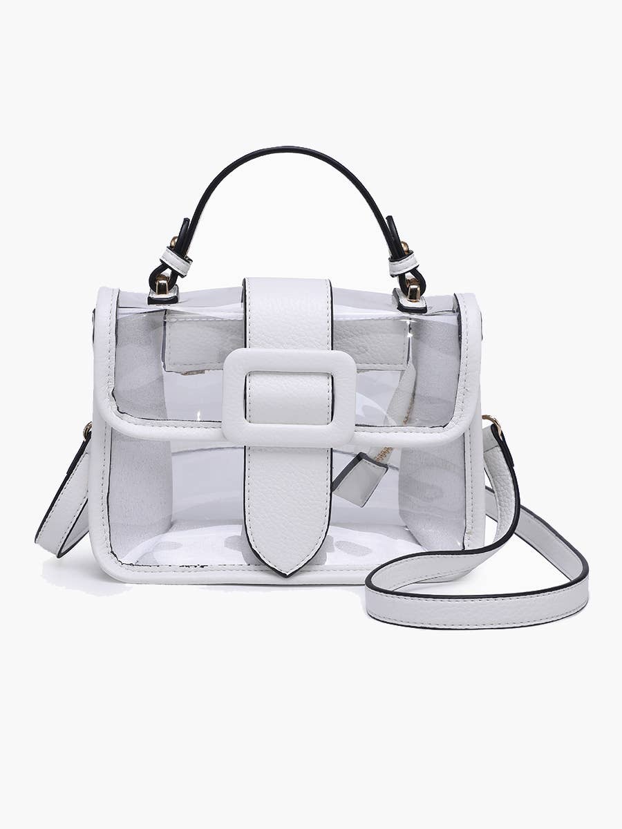 Toni Clear Flapover Stadium Purse