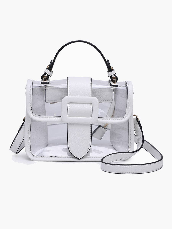 Toni Clear Flapover Stadium Purse