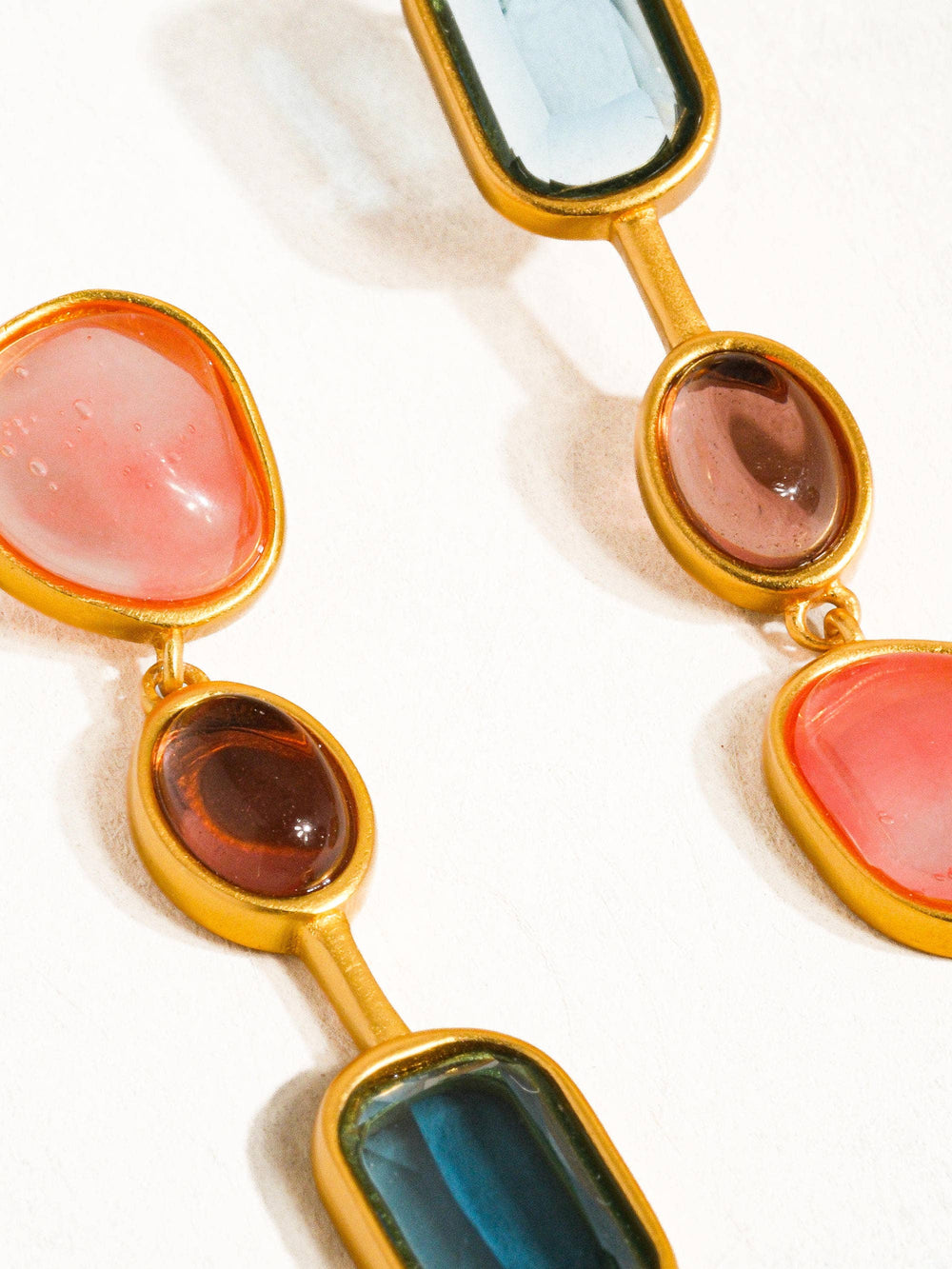 Delia 18K Gold Vintage Mismatch Drop Earring - Earrings - - - Azil Boutique