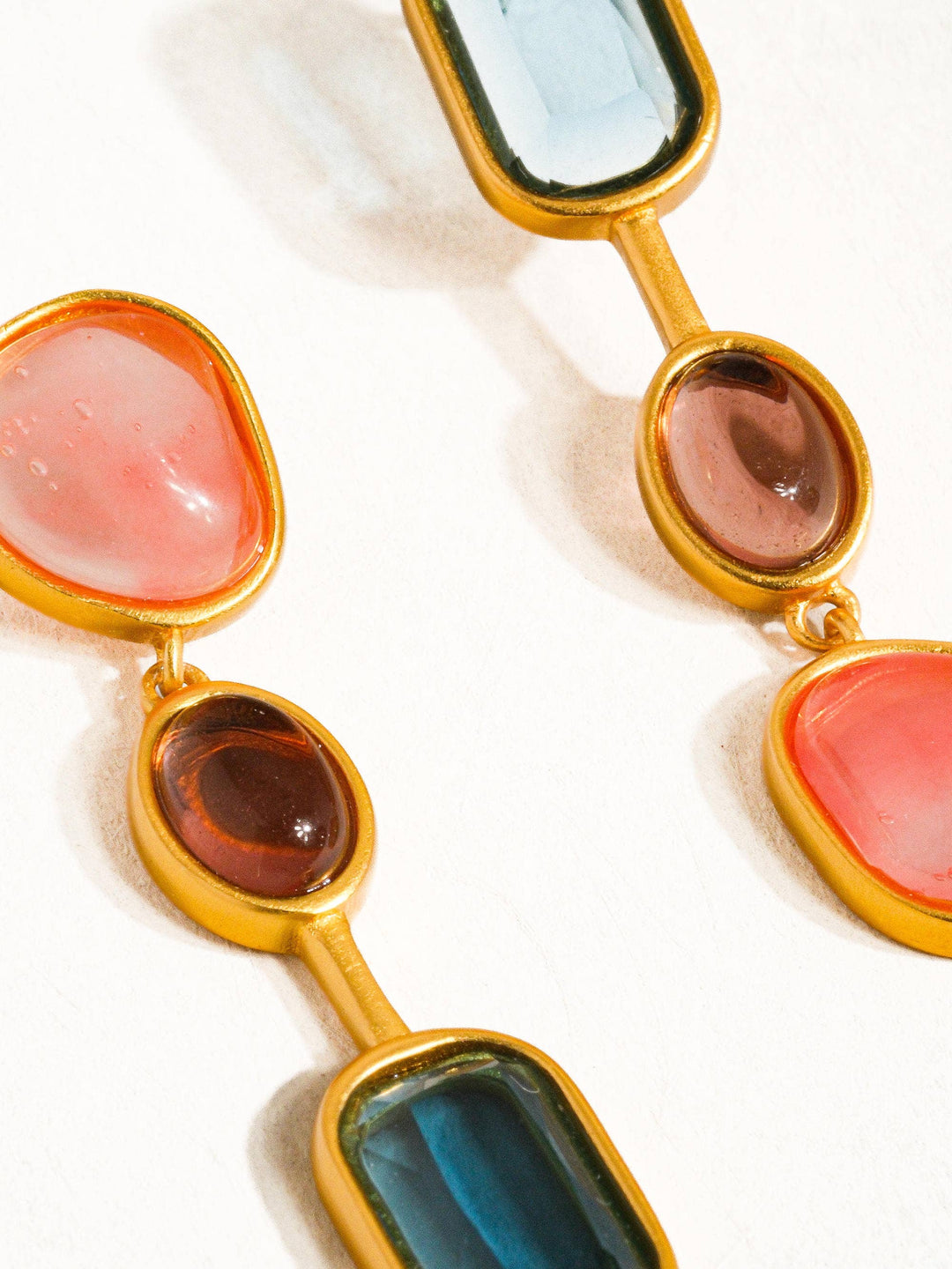 Delia 18K Gold Vintage Mismatch Drop Earring - Earrings - - - Azil Boutique