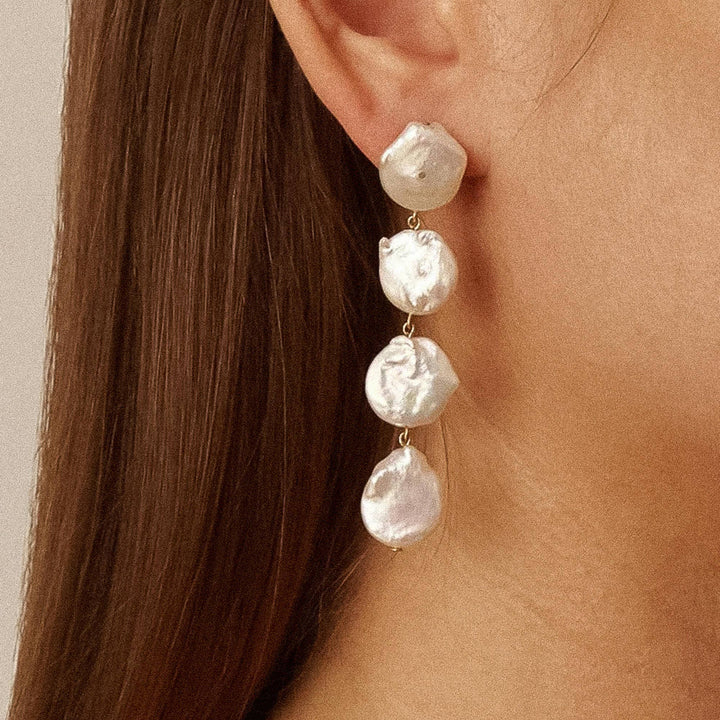 Héloïse Faux Pearl Drop Earrings - Earrings - - - Azil Boutique