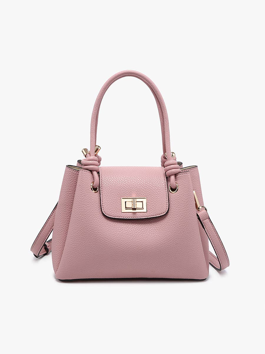 Zoey Satchel w/ Twist-Lock Closure - Handbags - - - Azil Boutique