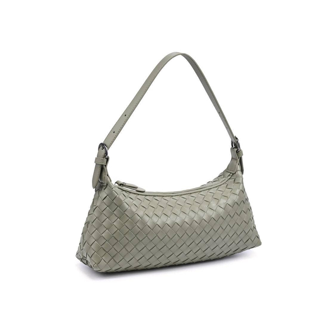 Audrey Woven Baguette Shoulder Bag