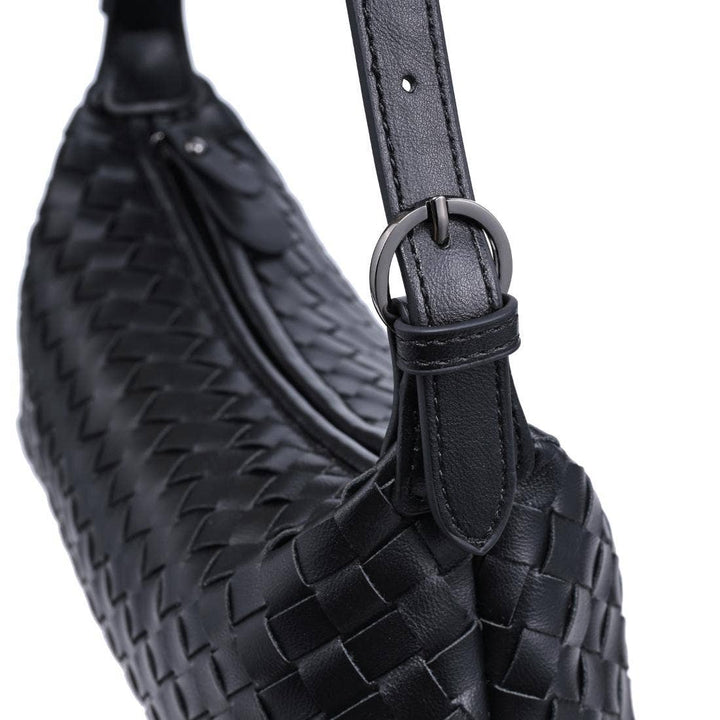 Audrey Woven Baguette Shoulder Bag