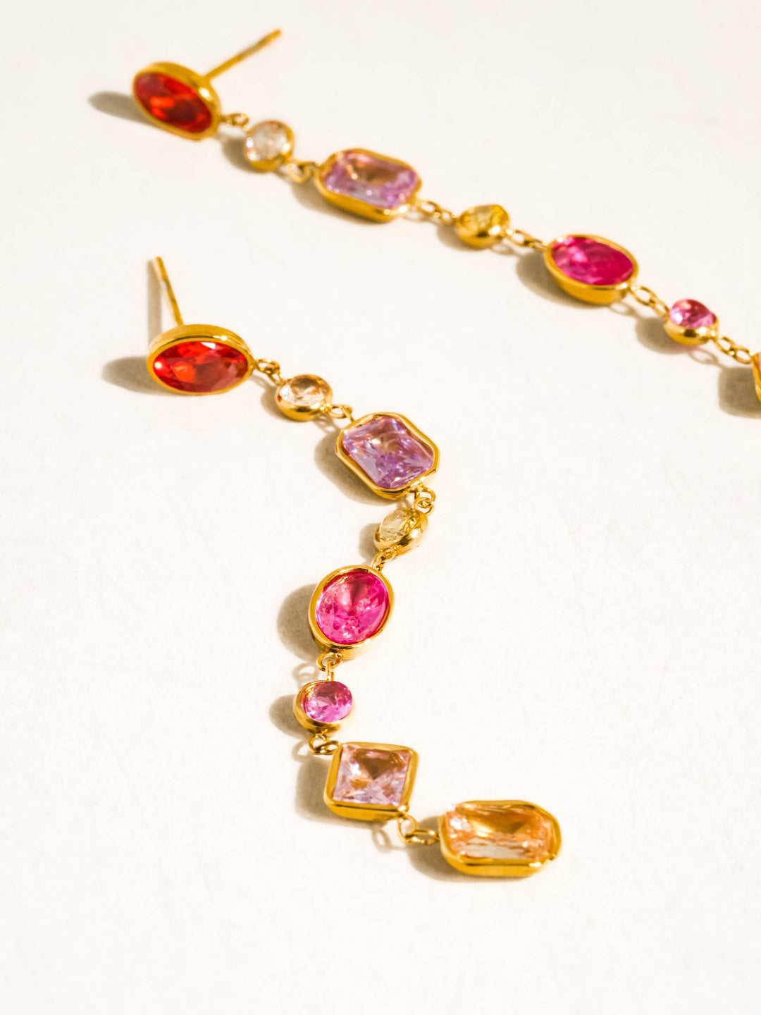 Multicolor CZ Drop Earrings - Earrings - - - Azil Boutique