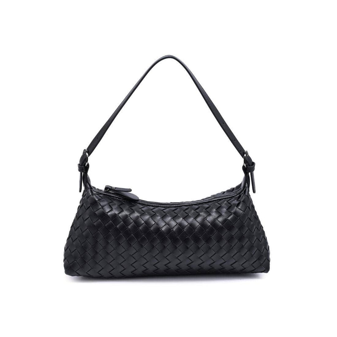 Audrey Woven Baguette Shoulder Bag