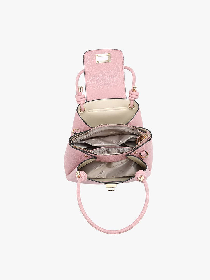 Zoey Satchel w/ Twist-Lock Closure - Handbags - - - Azil Boutique