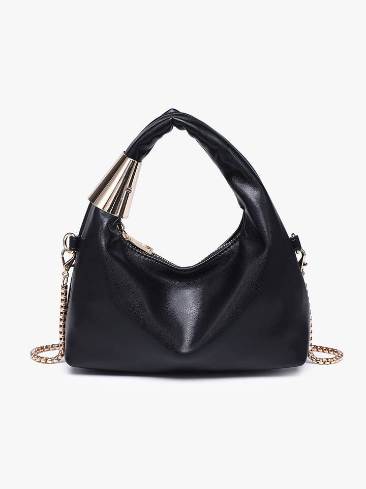 Rosario Gold Top Handle Crossbody Bag - Handbags - Black - Black - Azil Boutique