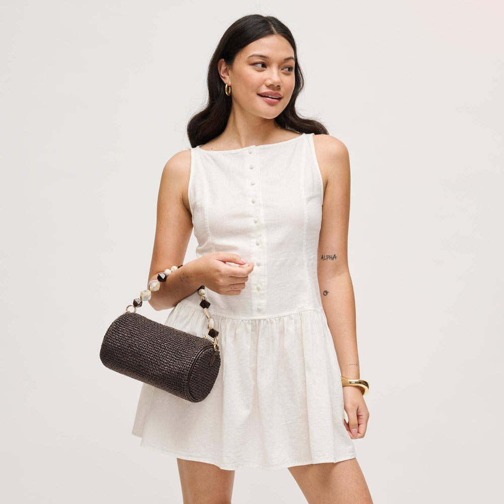 Rachel Beaded Handle Barrel Handbag - Handbags - - - Azil Boutique