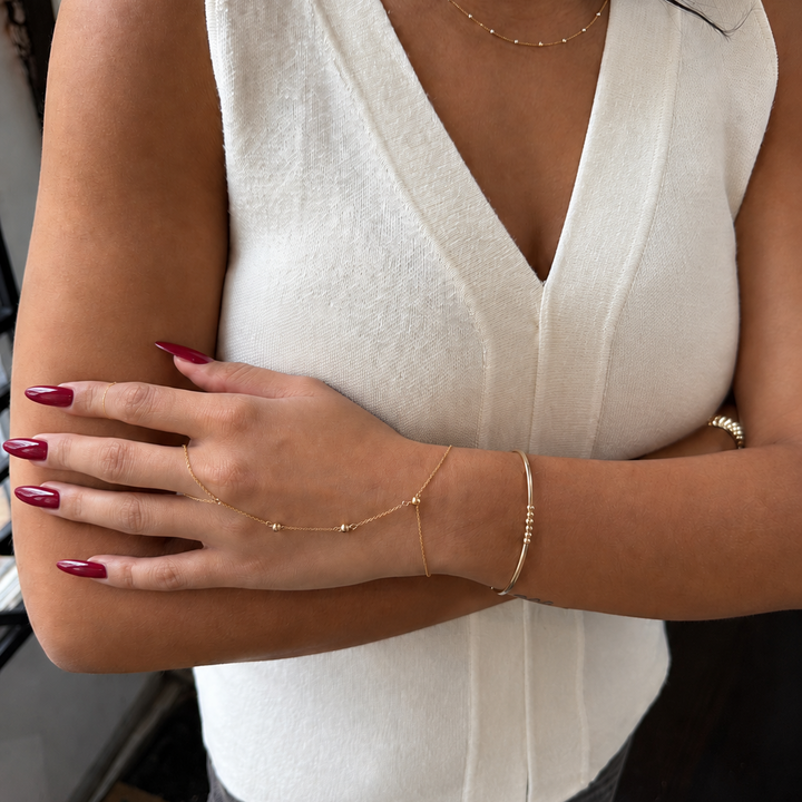 Multi-Sphere Hand Chain Bracelet - Bracelets - - - Azil Boutique
