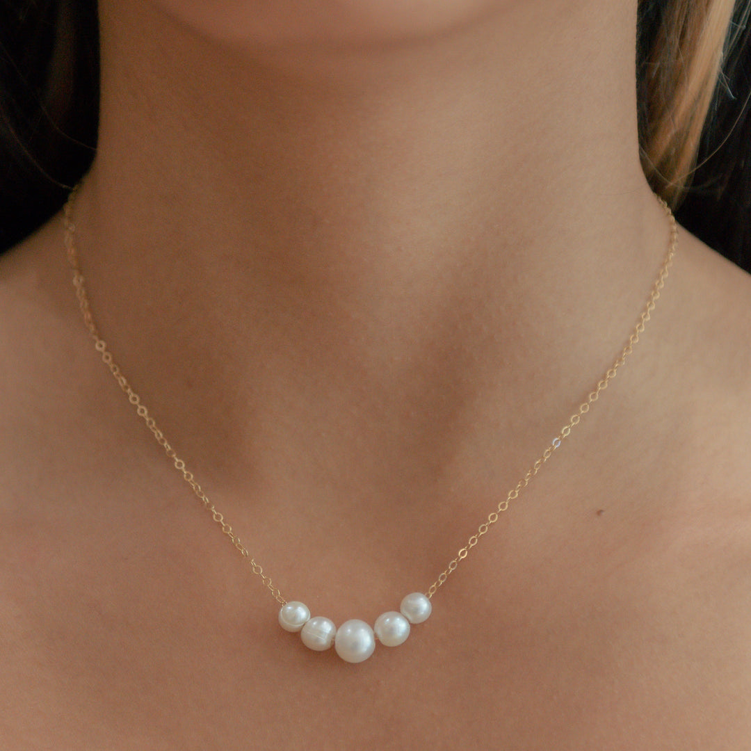 Flowing Pearl Necklace - Necklaces -  -  - Azil Boutique