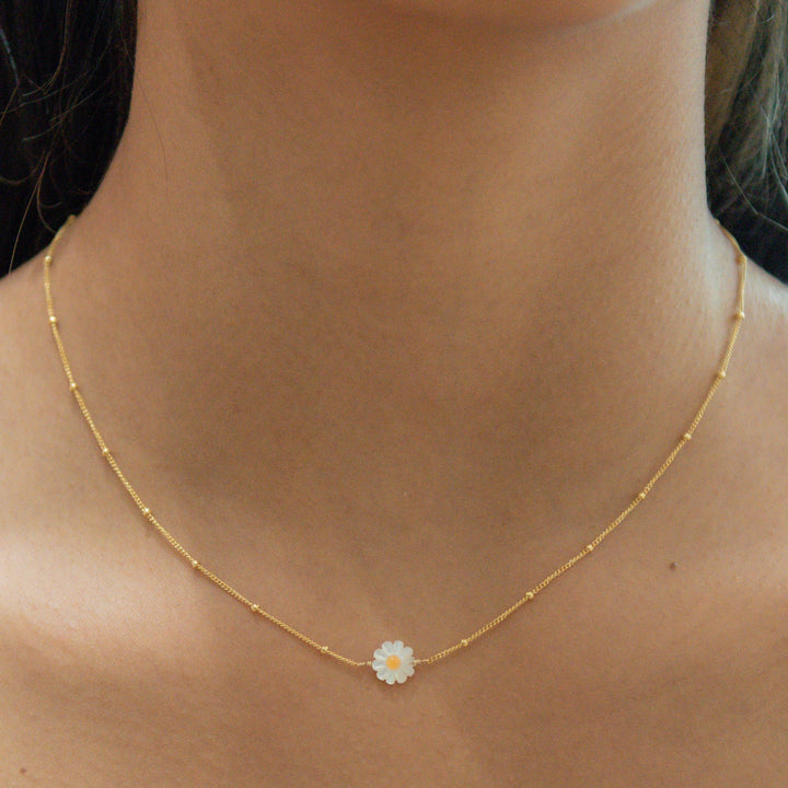 Daisy Ball Chain Necklace - Necklaces - - - Azil Boutique