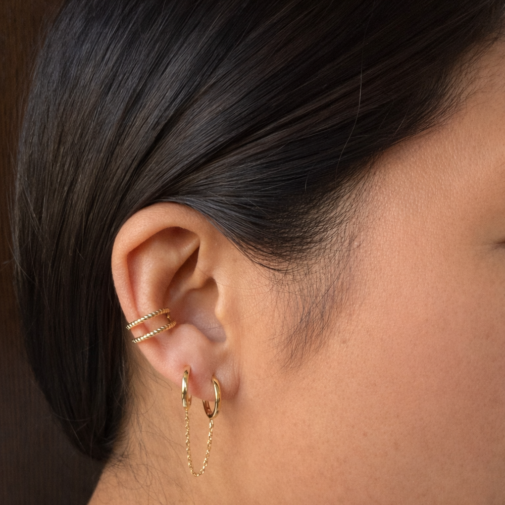 Double Twisted Middle Ear Cuff - jewelry - - - Azil Boutique