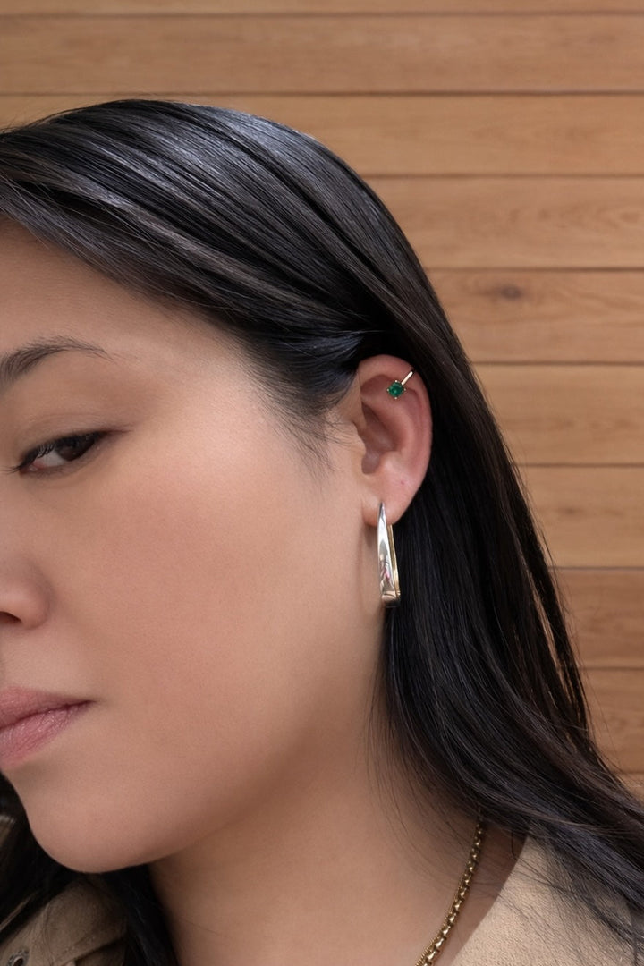 Green CZ Ear Cuff