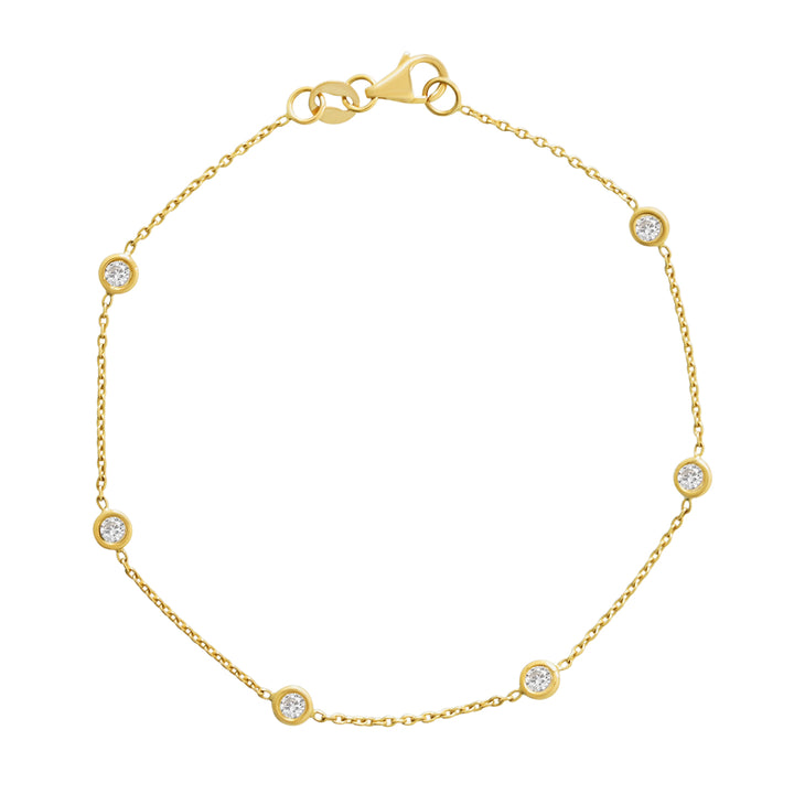 14kt Solid Gold Diamond by the Yard Bracelet -  -  -  - Azil Boutique