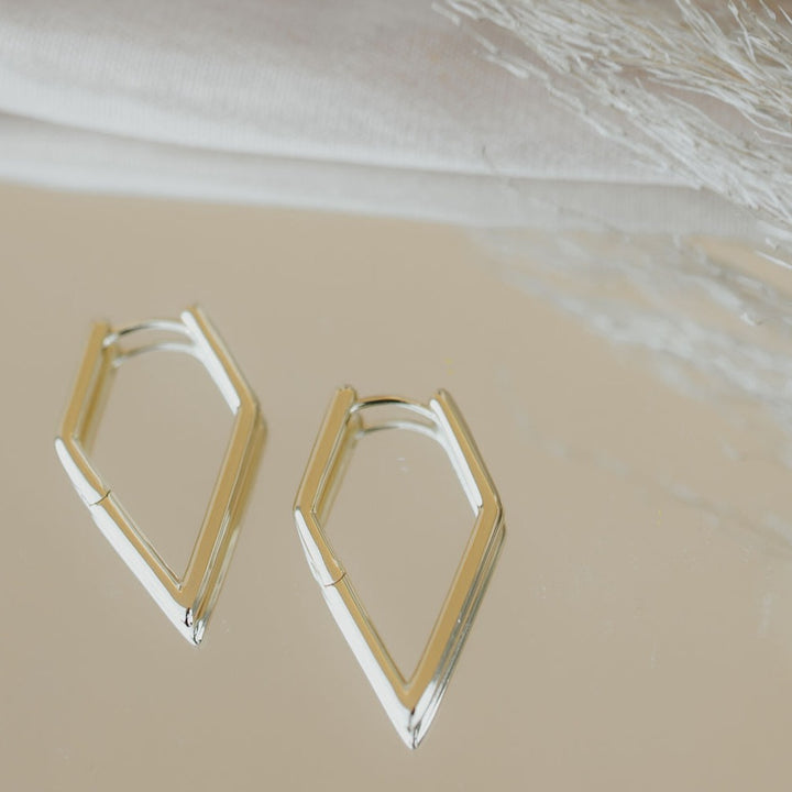 Diamond Hoops - Earrings -  -  - Azil Boutique