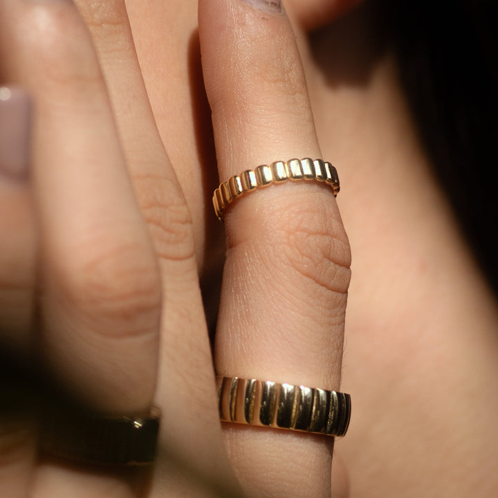 Ribbed Ring - Rings -  -  - Azil Boutique