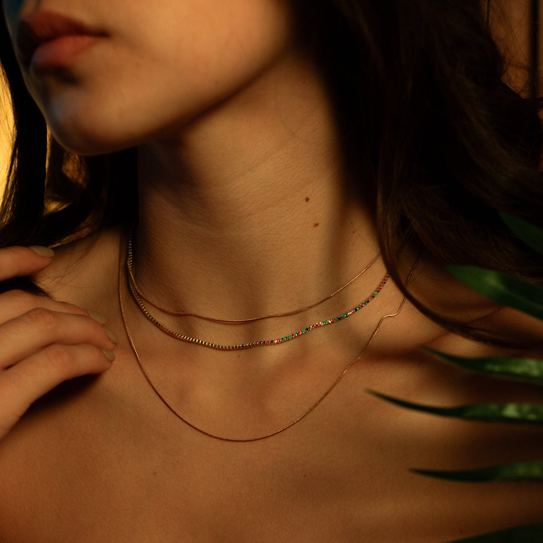 Snake Chain Necklace -  -  -  - Azil Boutique