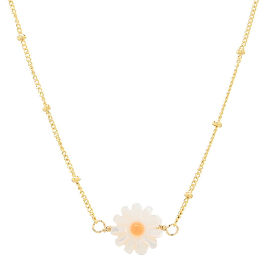 Daisy Ball Chain Necklace - Necklaces - - - Azil Boutique
