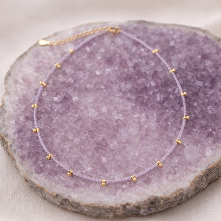 Amethyst & Beaded Nugget Necklace
