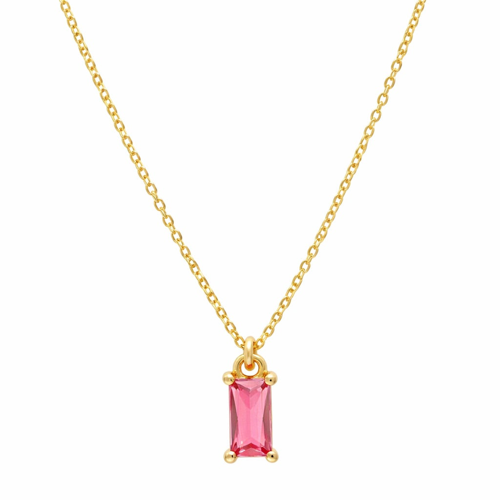 Tiny Emerald Rose Necklace - Necklaces - - - Azil Boutique