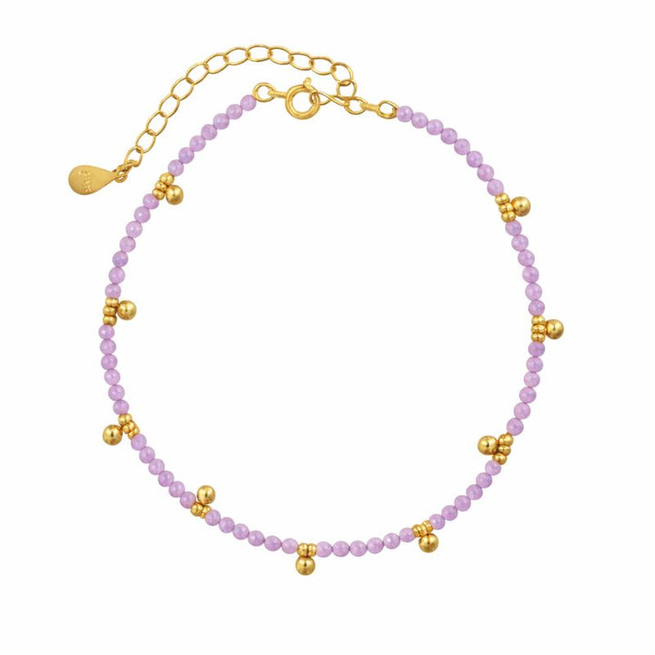 Amethyst & Beaded Nugget Bracelet - Bracelets - - - Azil Boutique
