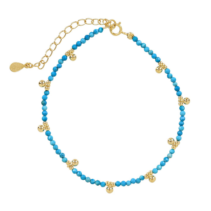 Beaded Nugget & Turquoise Bracelet - Bracelets -  -  - Azil Boutique